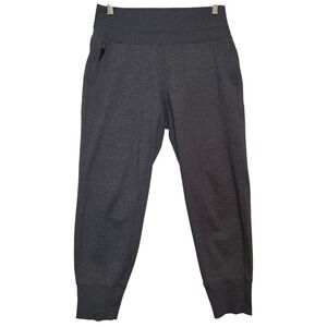 Athleta Heathered Charcoal Gray High Rise Jogger Pants With Pockets Small